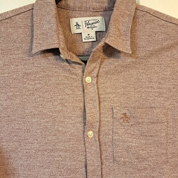 Original Penguin Men's Mauve Button Down Shirt - Picture 2 of 8